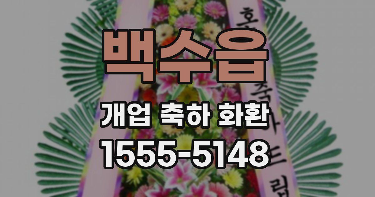 백수읍 개업 축하 화환