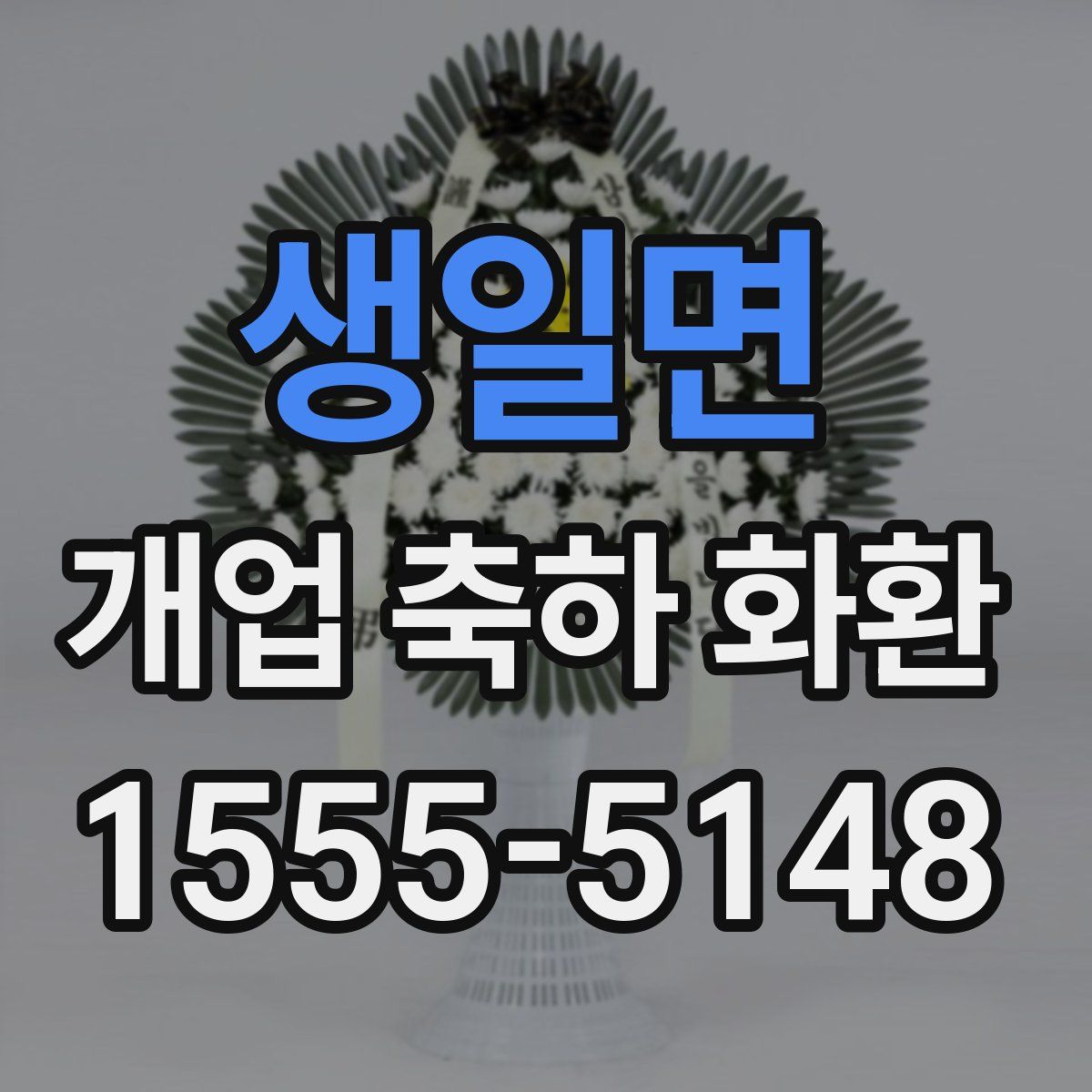 생일면 개업 축하 화환