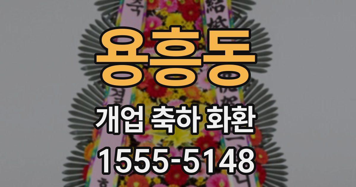 용흥동 개업 축하 화환