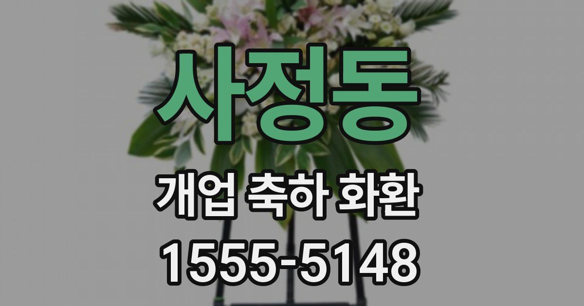 사정동 개업 축하 화환