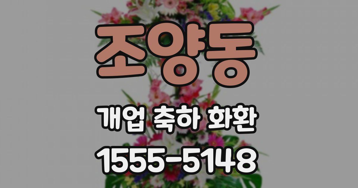 조양동 개업 축하 화환