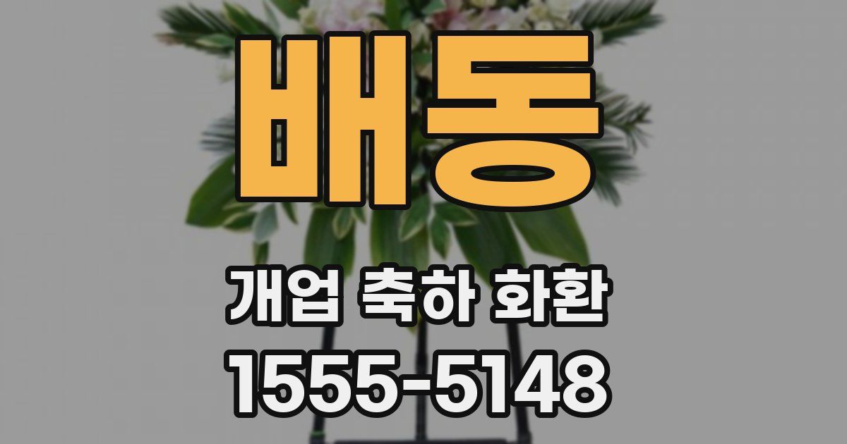 배동 개업 축하 화환