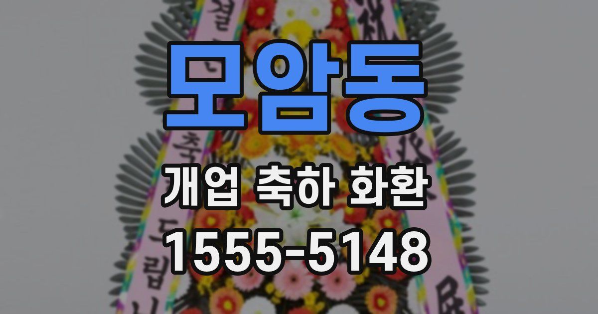 모암동 개업 축하 화환