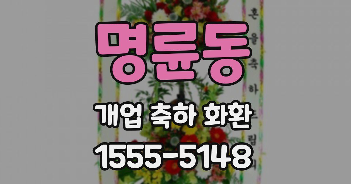 명륜동 개업 축하 화환