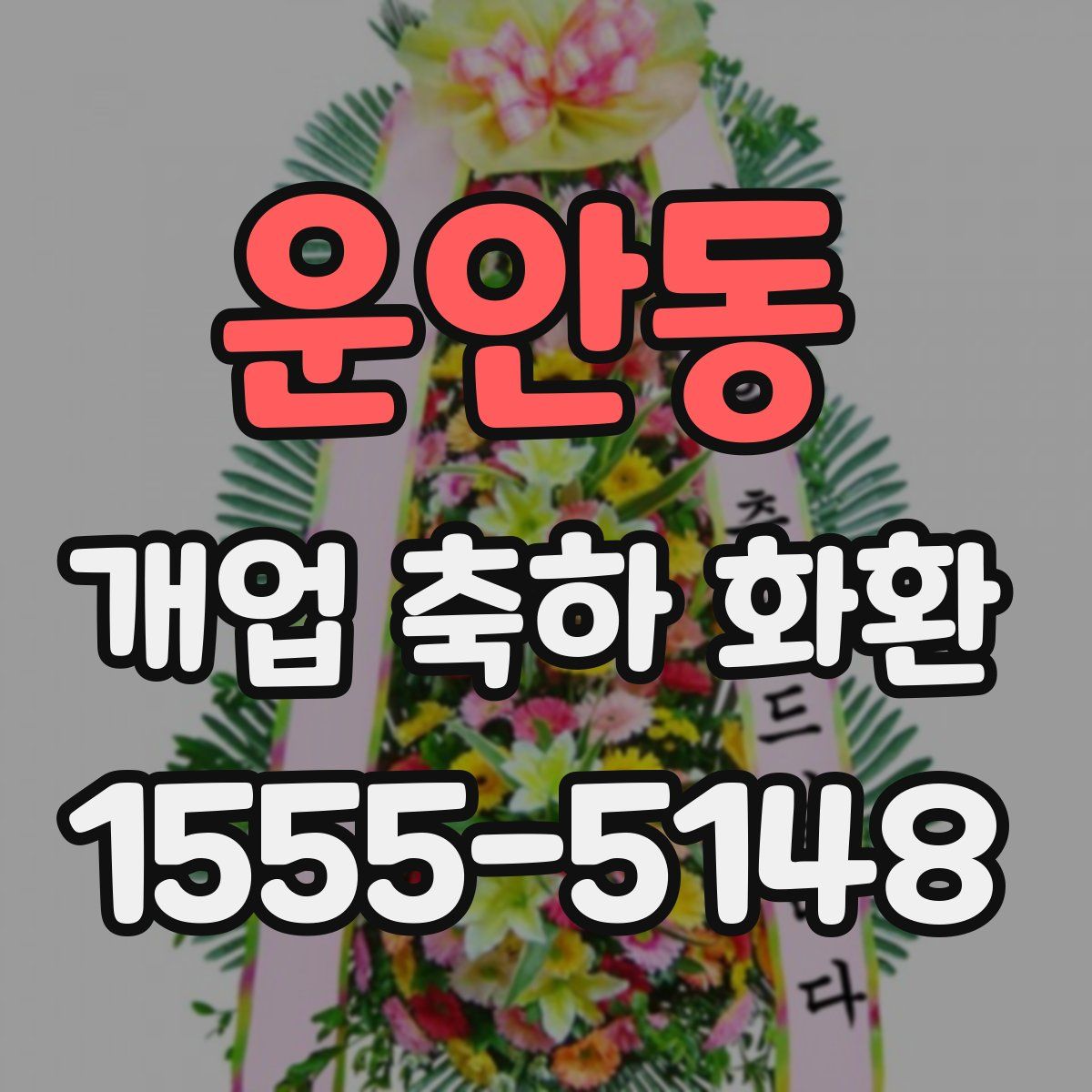 운안동 개업 축하 화환