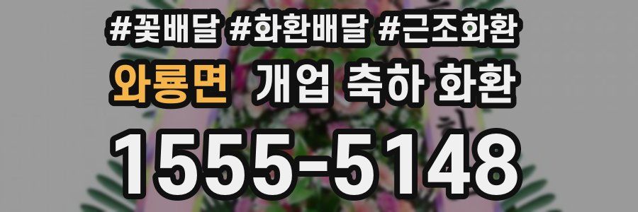 와룡면 개업 축하 화환