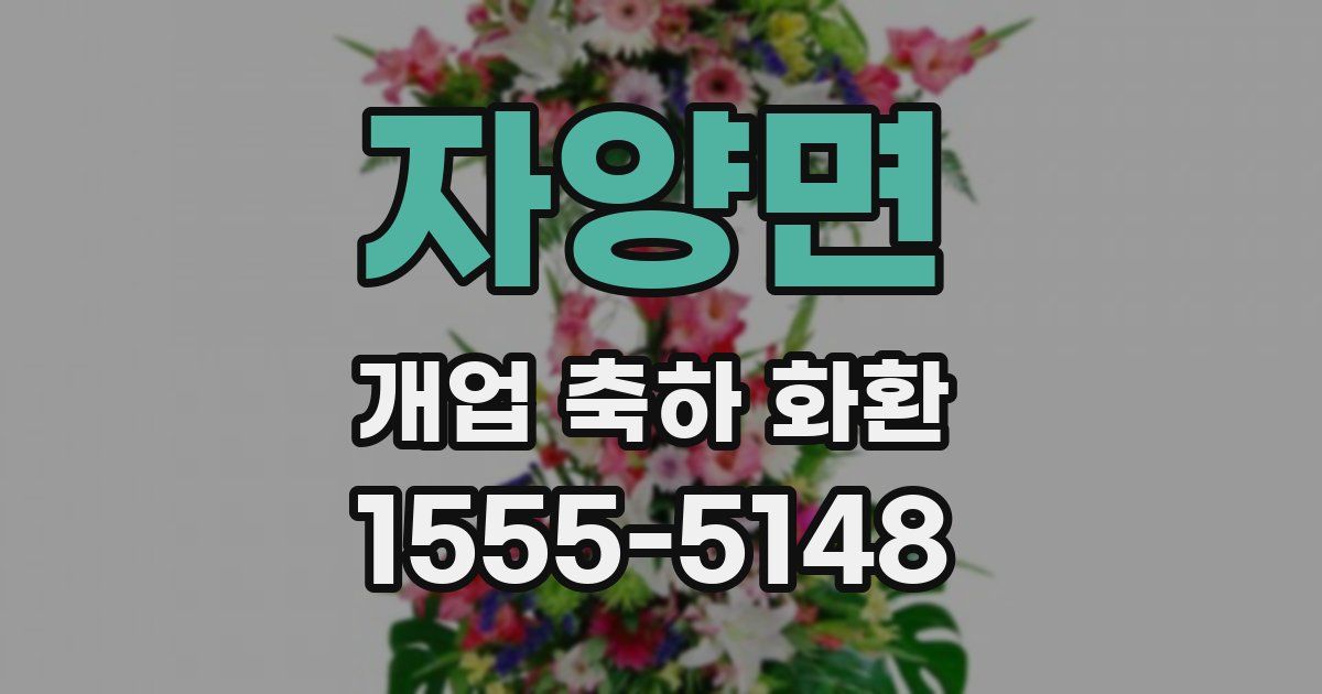 자양면 개업 축하 화환