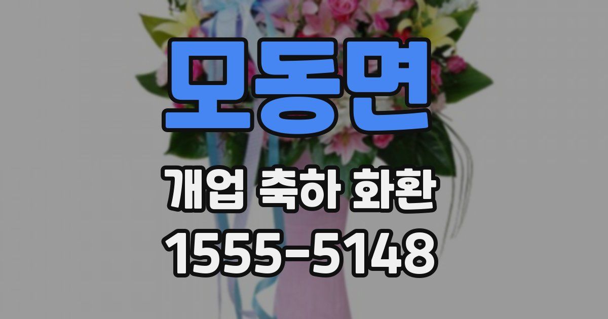 모동면 개업 축하 화환