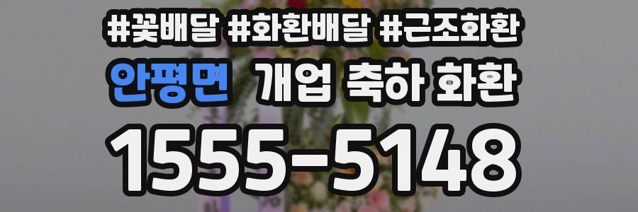 안평면 개업 축하 화환