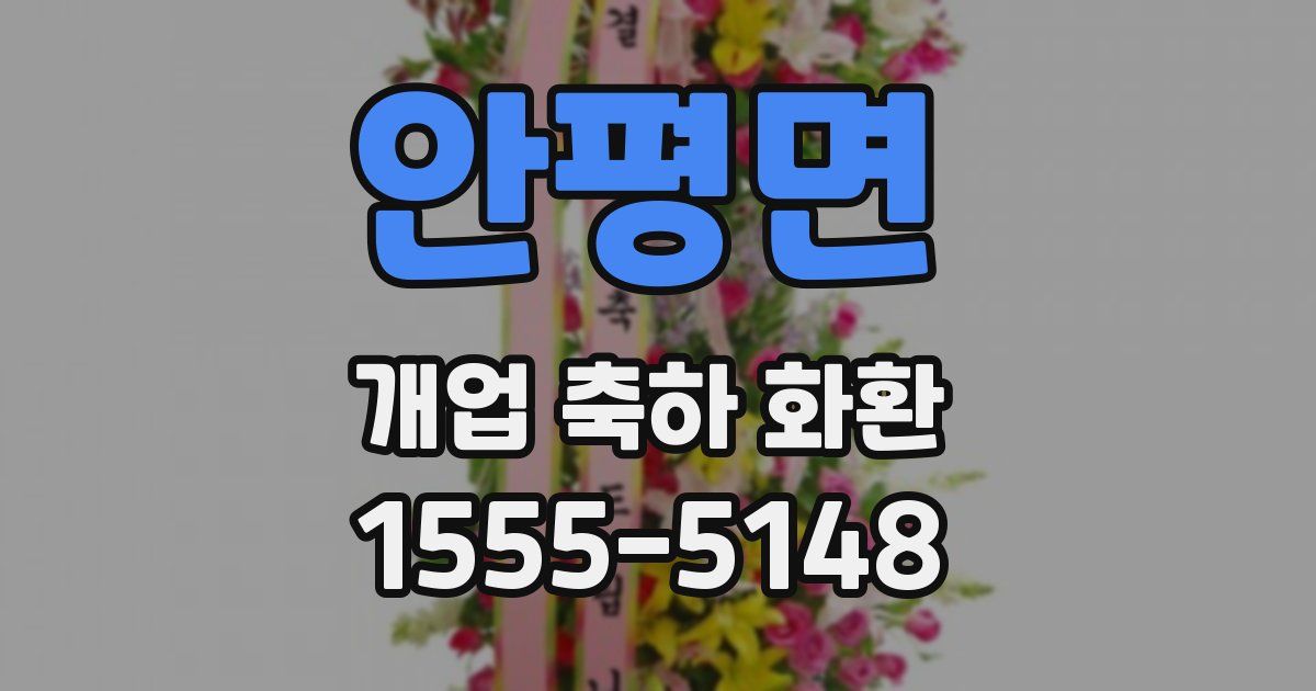 안평면 개업 축하 화환