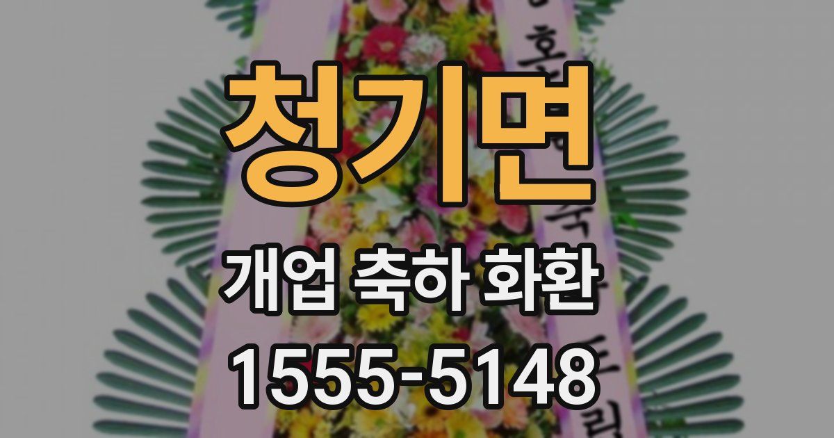 청기면 개업 축하 화환