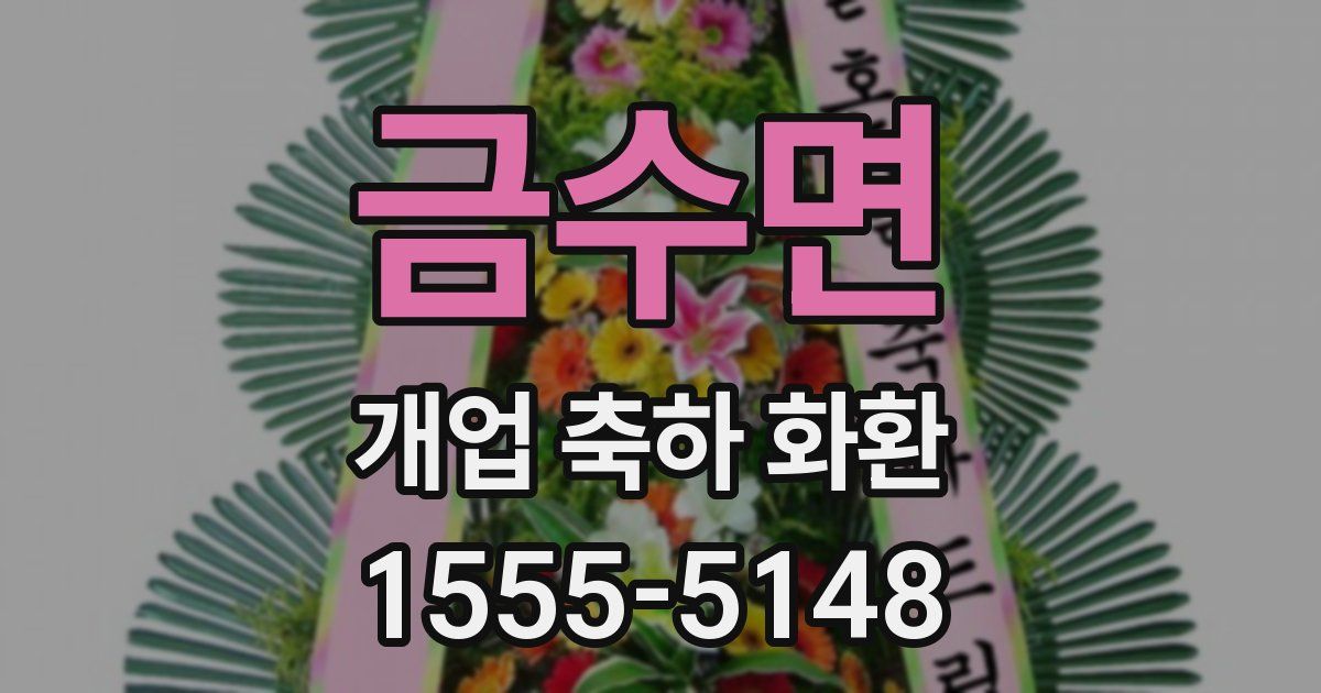 금수면 개업 축하 화환