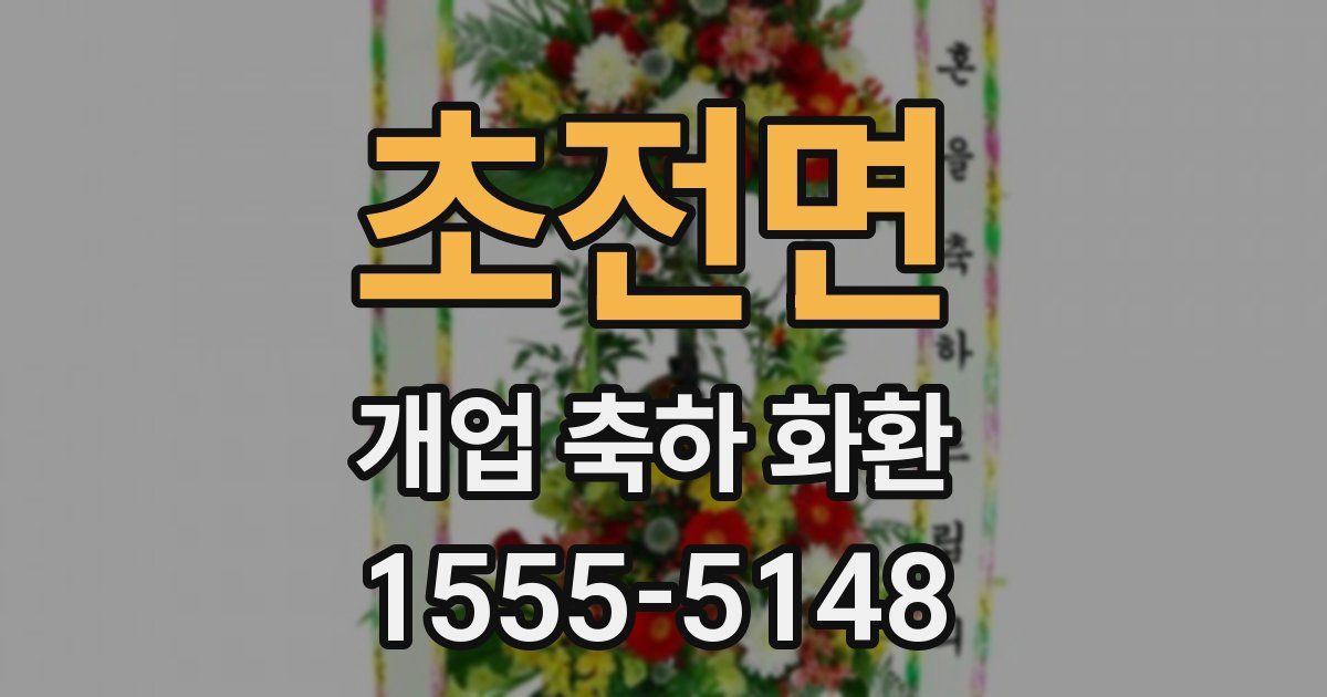 초전면 개업 축하 화환