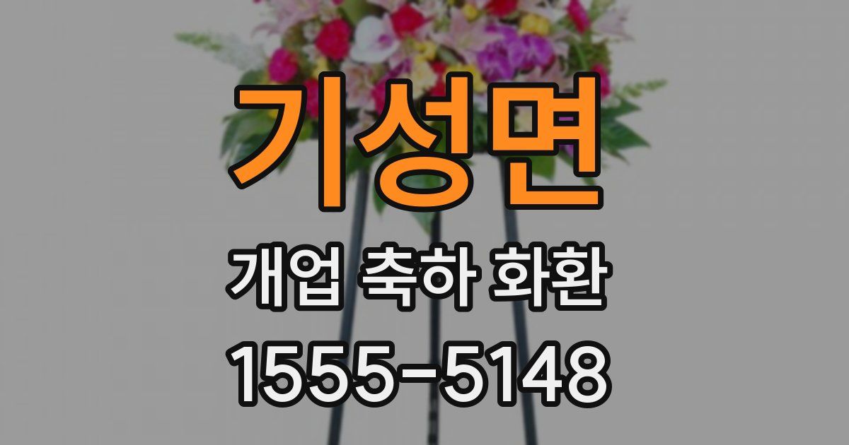 기성면 개업 축하 화환