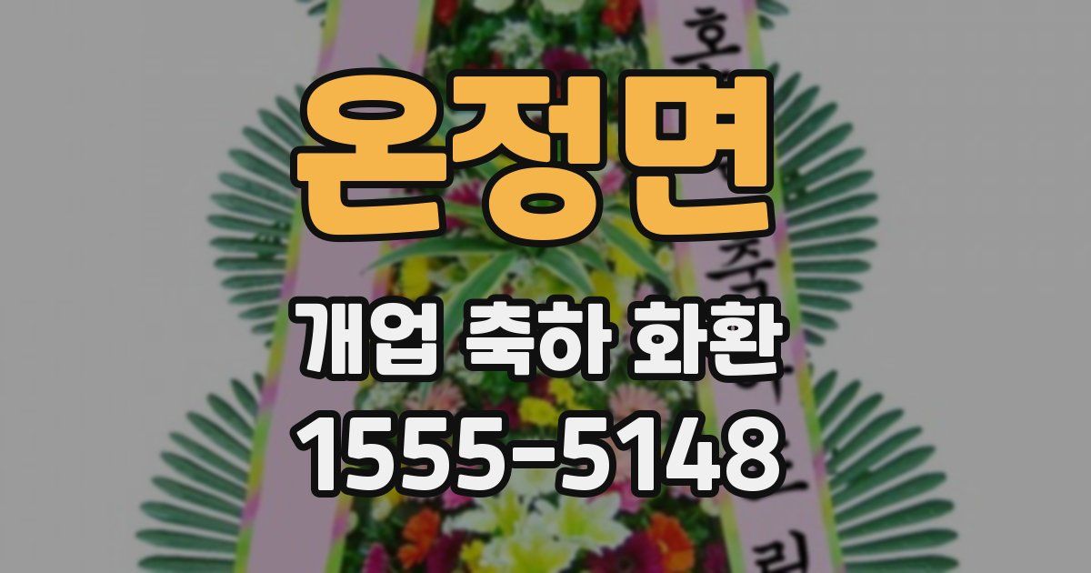 온정면 개업 축하 화환