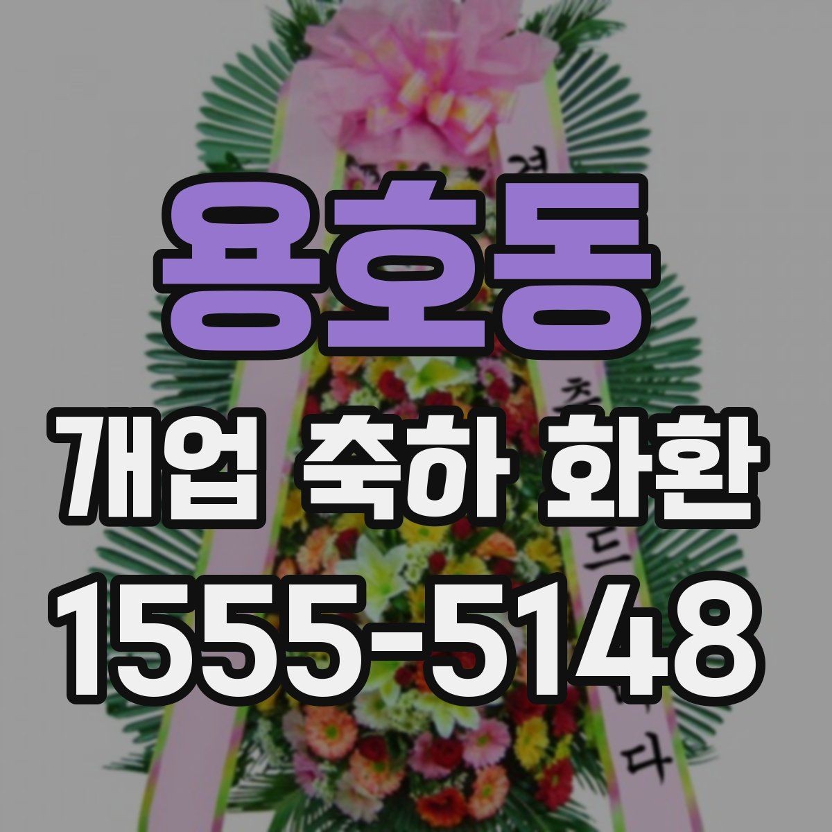용호동 개업 축하 화환 받는 업종별 추천 분위기