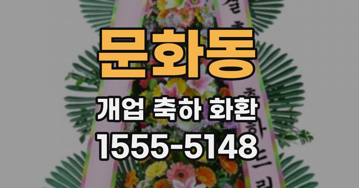 문화동 개업 축하 화환
