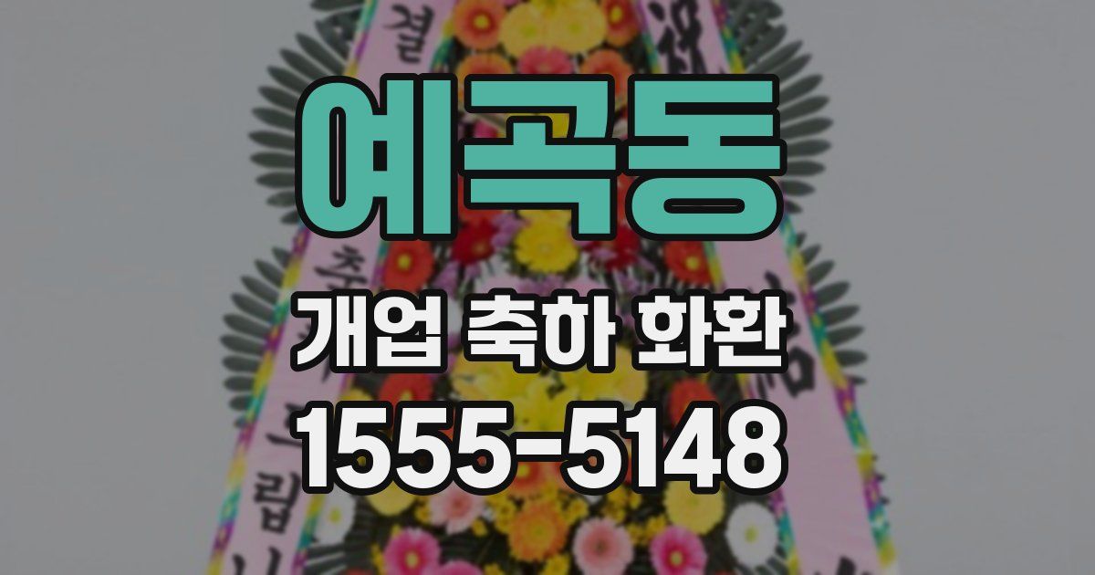 예곡동 개업 축하 화환