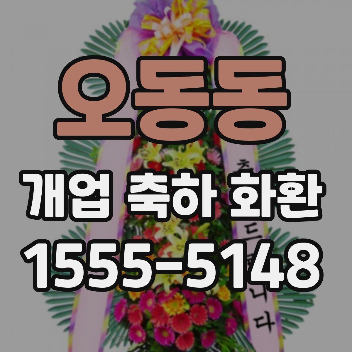 오동동 개업 축하 화환