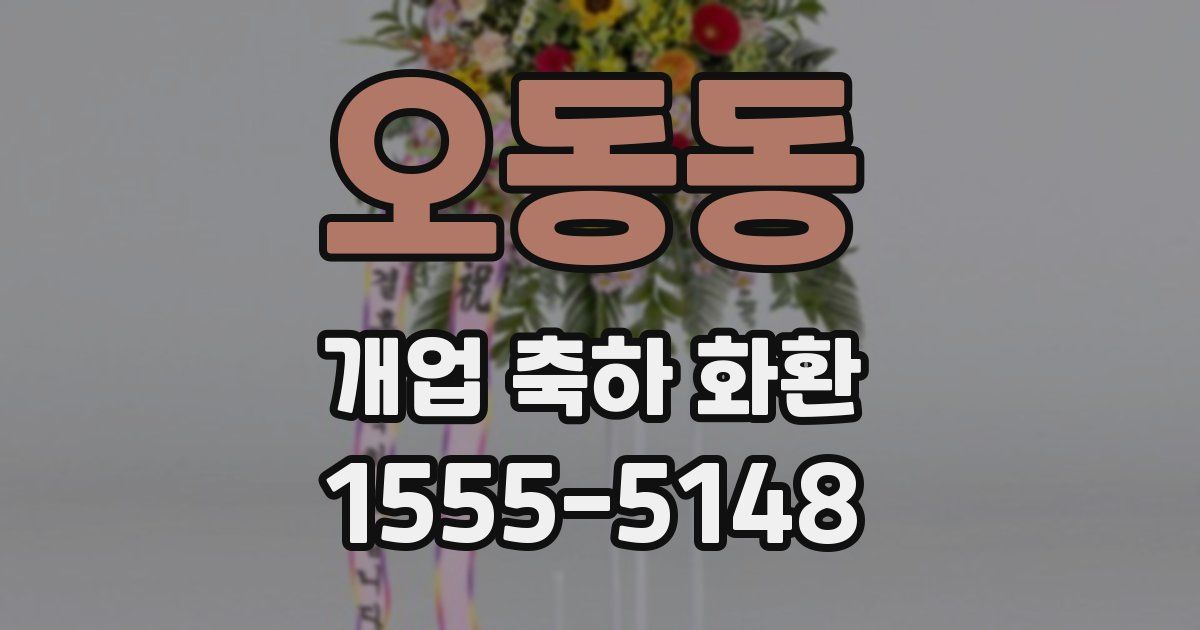 오동동 개업 축하 화환