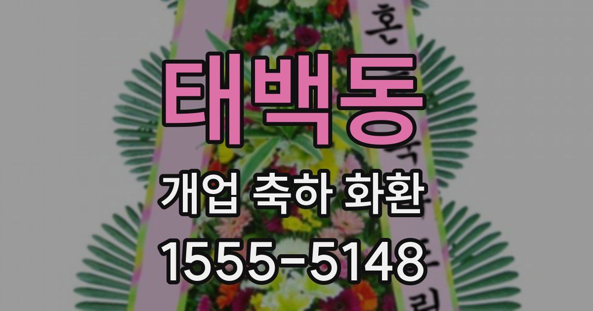 태백동 개업 축하 화환