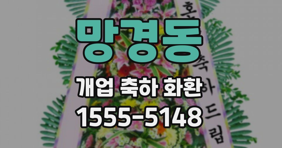 망경동 개업 축하 화환