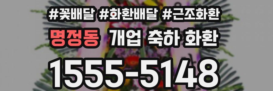 명정동 개업 축하 화환