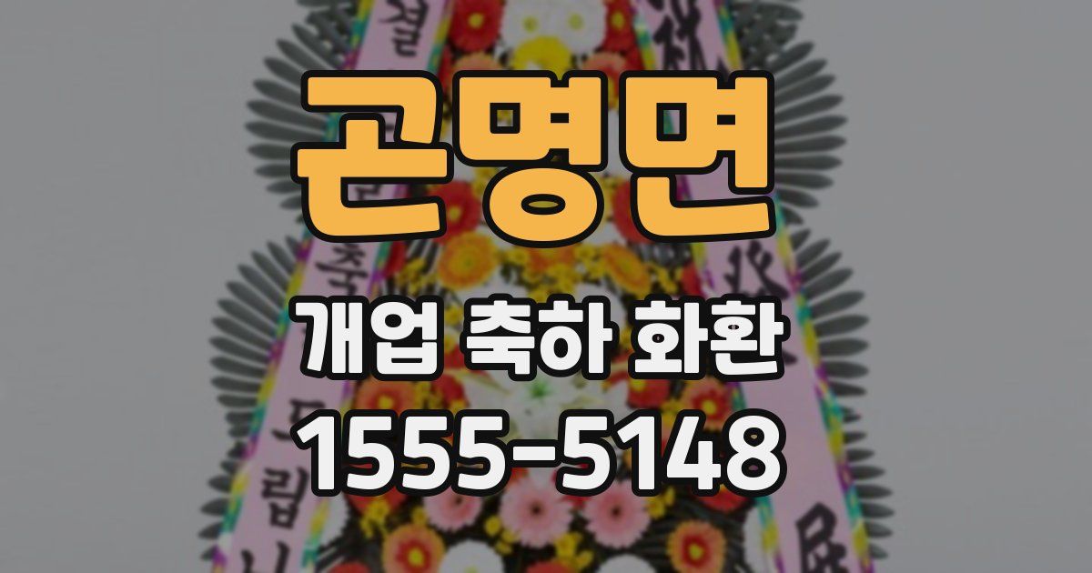 곤명면 개업 축하 화환