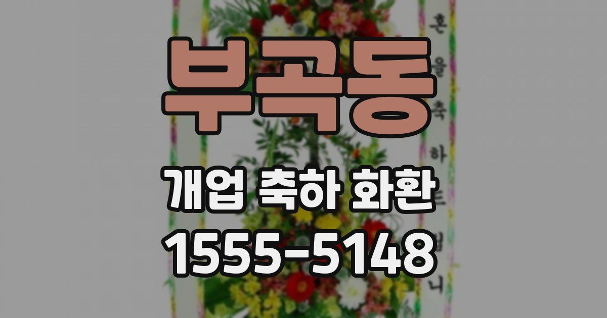 부곡동 개업 축하 화환