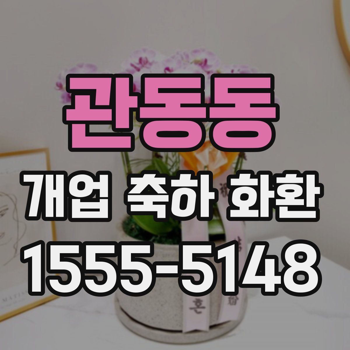 관동동 개업 축하 화환