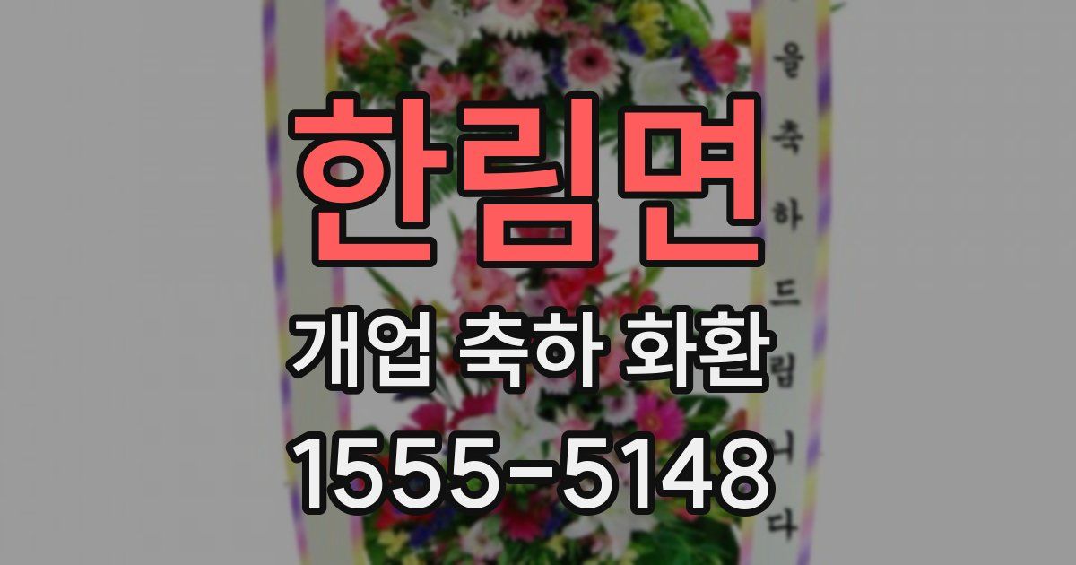 한림면 개업 축하 화환