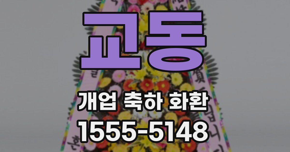 교동 개업 축하 화환