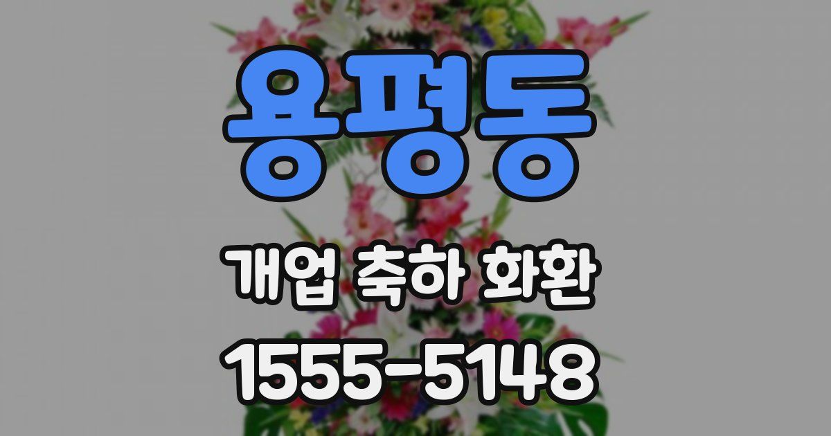 용평동 개업 축하 화환