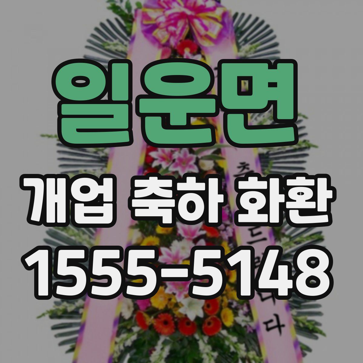 일운면 개업 축하 화환