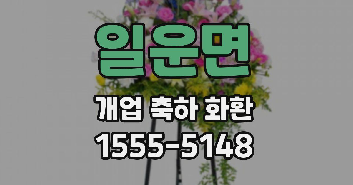 일운면 개업 축하 화환