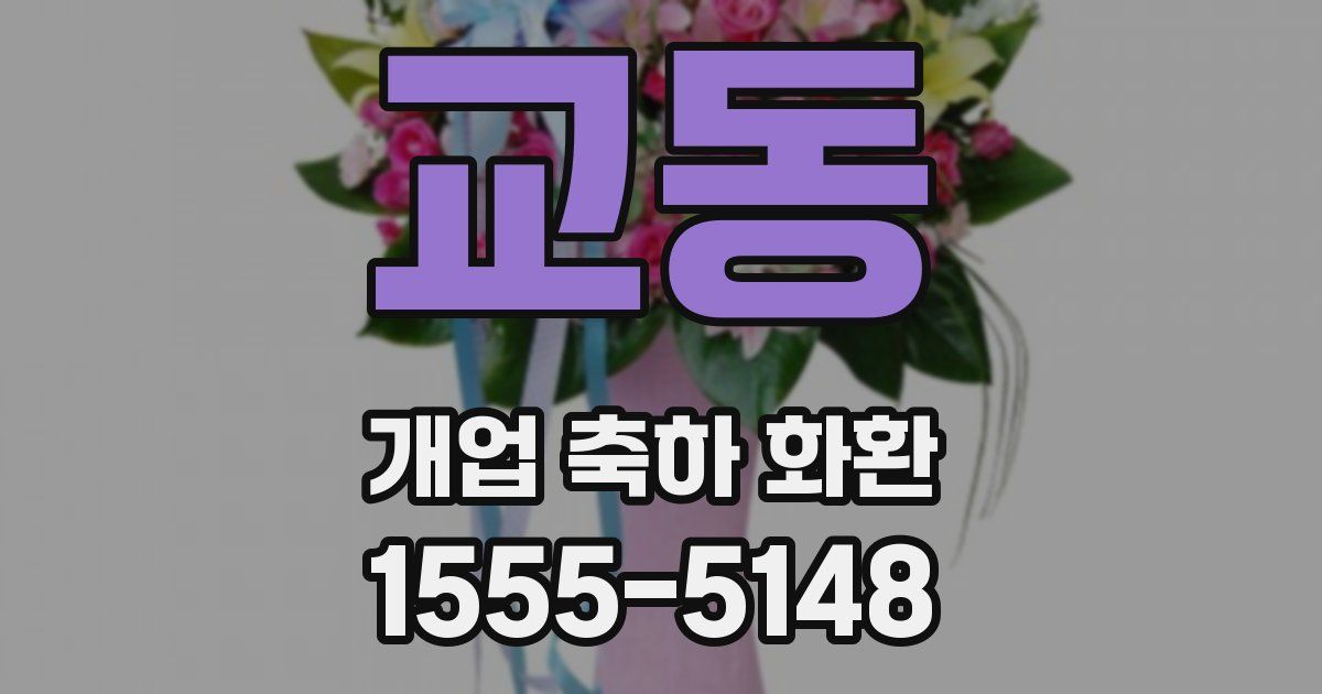 교동 개업 축하 화환