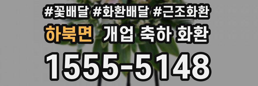 하북면 개업 축하 화환