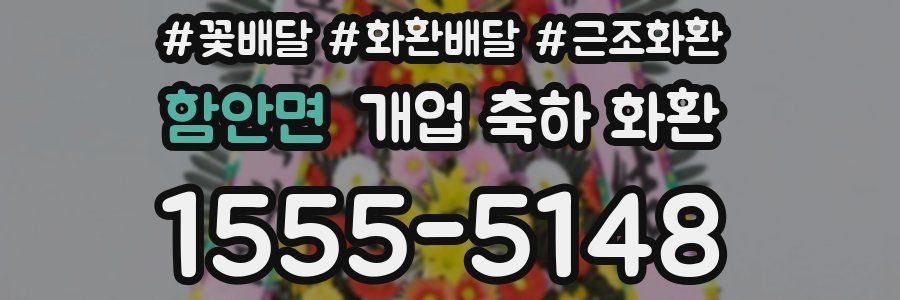 함안면 개업 축하 화환