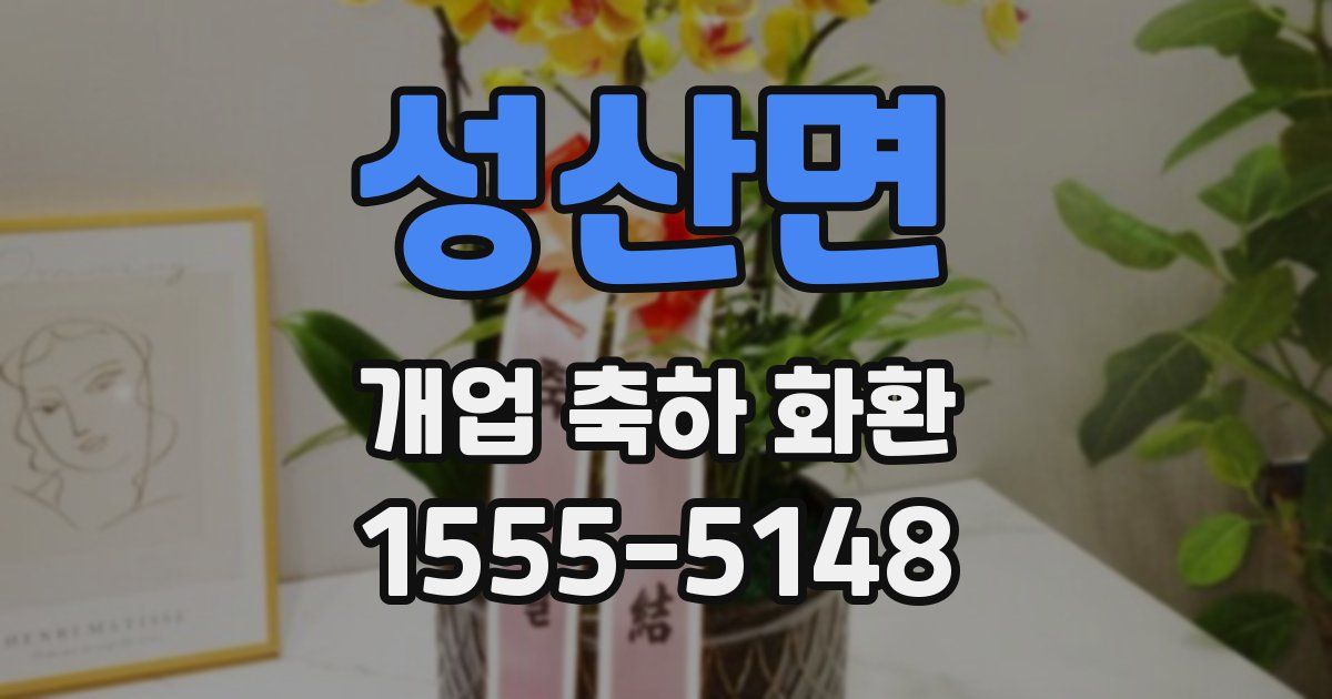 성산면 개업 축하 화환
