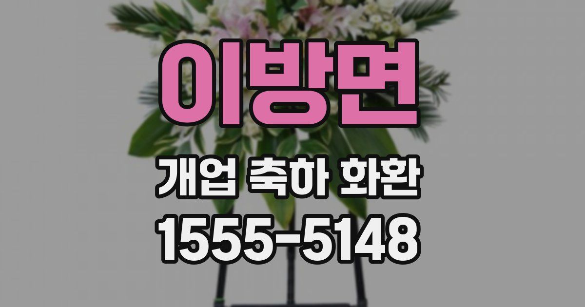 이방면 개업 축하 화환