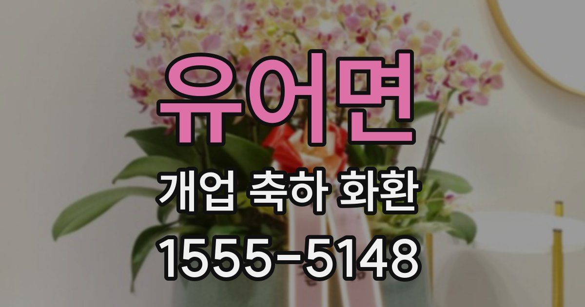 유어면 개업 축하 화환