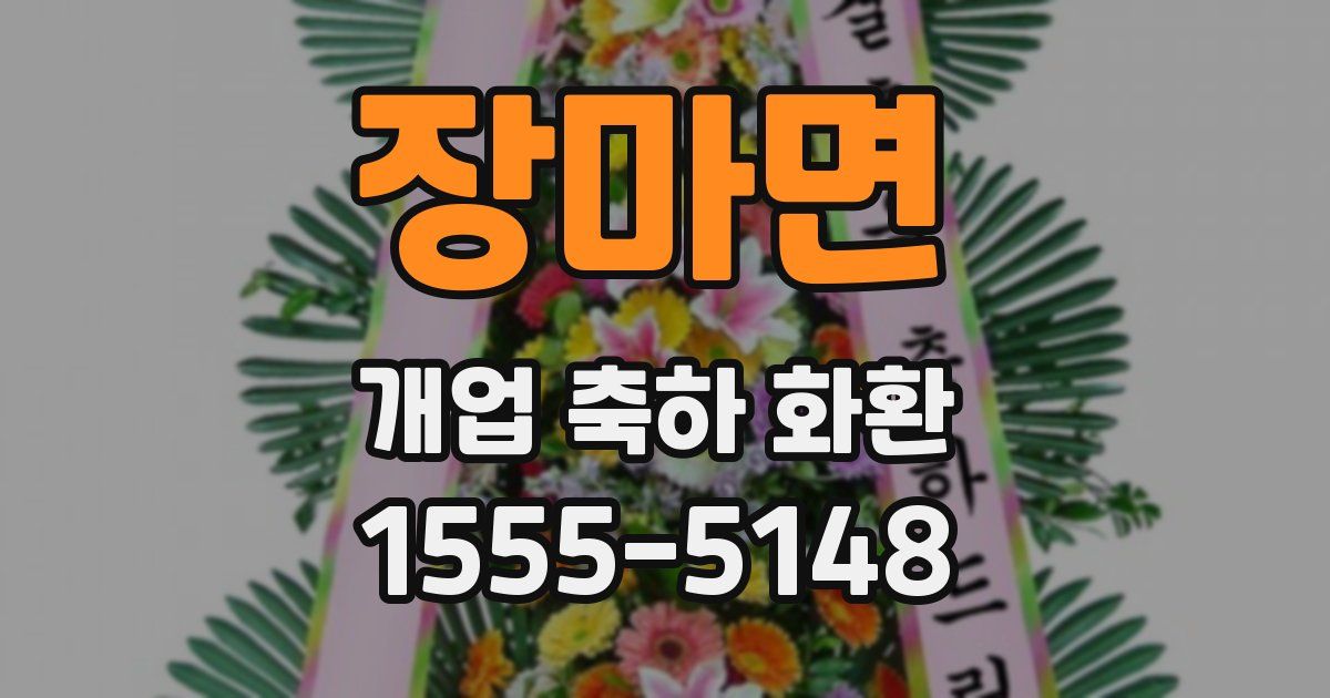 장마면 개업 축하 화환