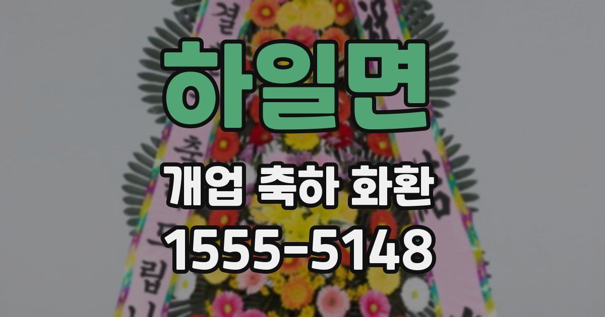 하일면 개업 축하 화환