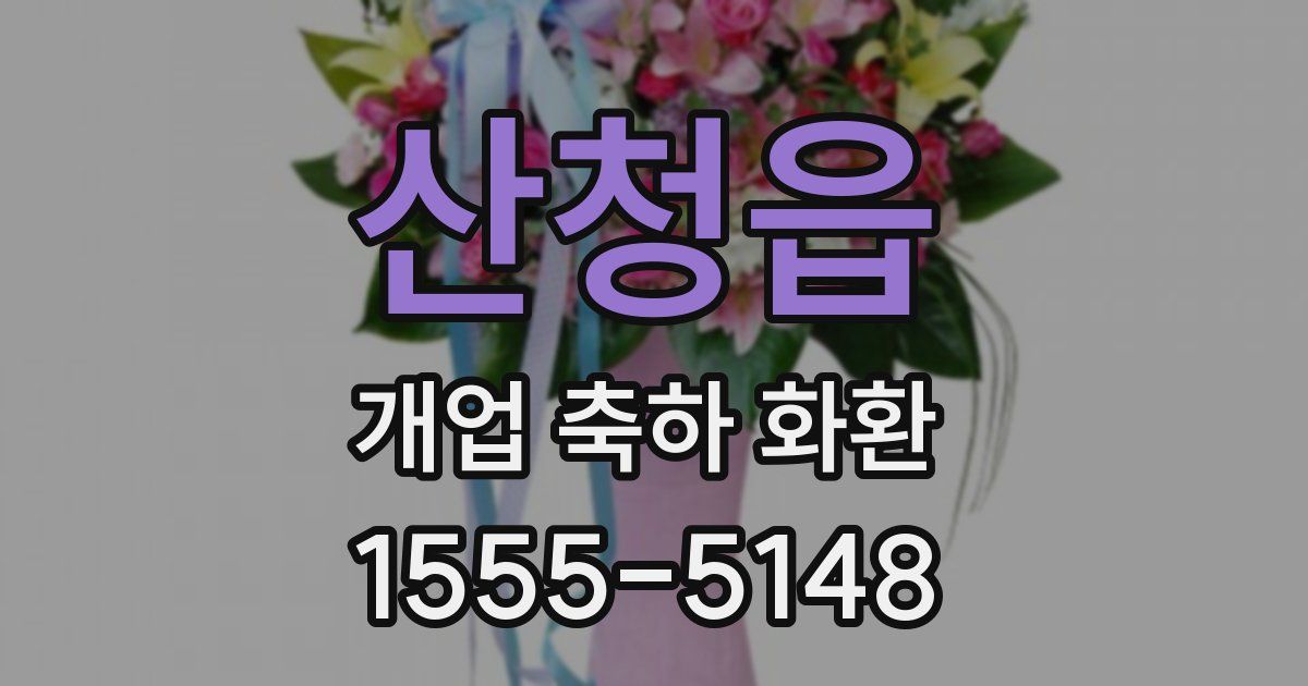 산청읍 개업 축하 화환