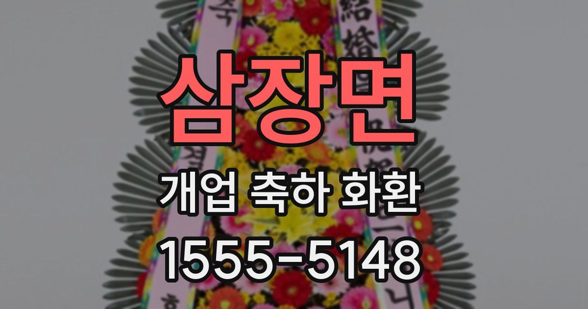 삼장면 개업 축하 화환
