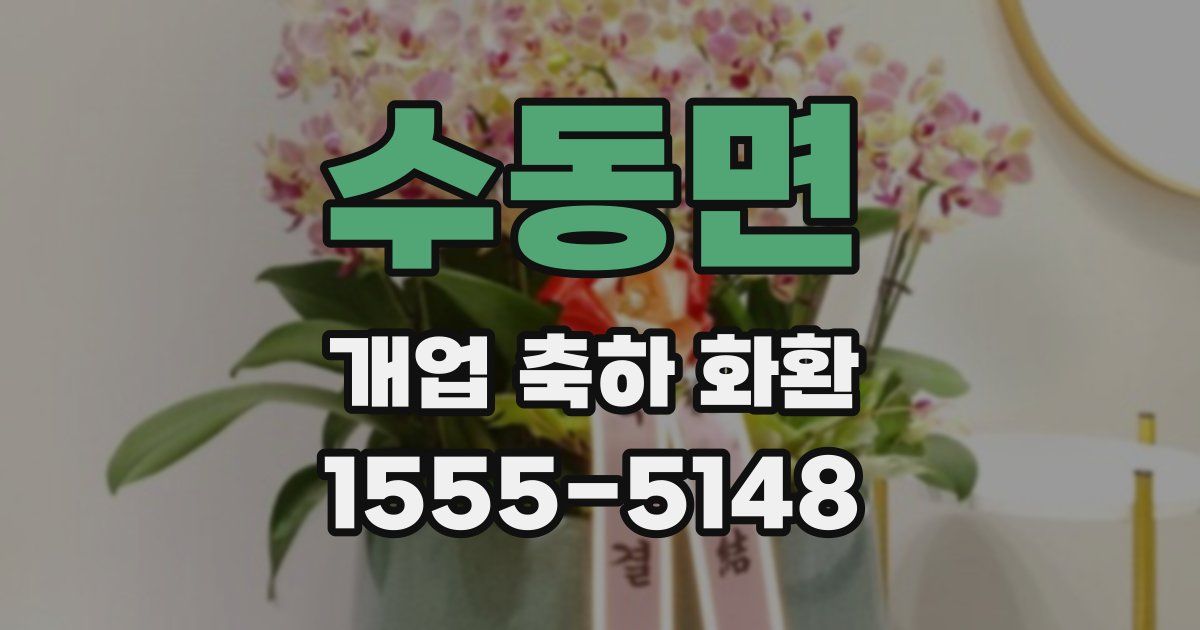 수동면 개업 축하 화환