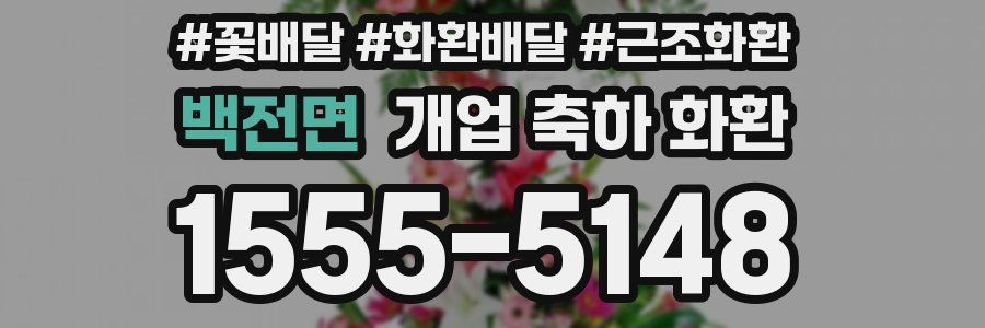 백전면 개업 축하 화환