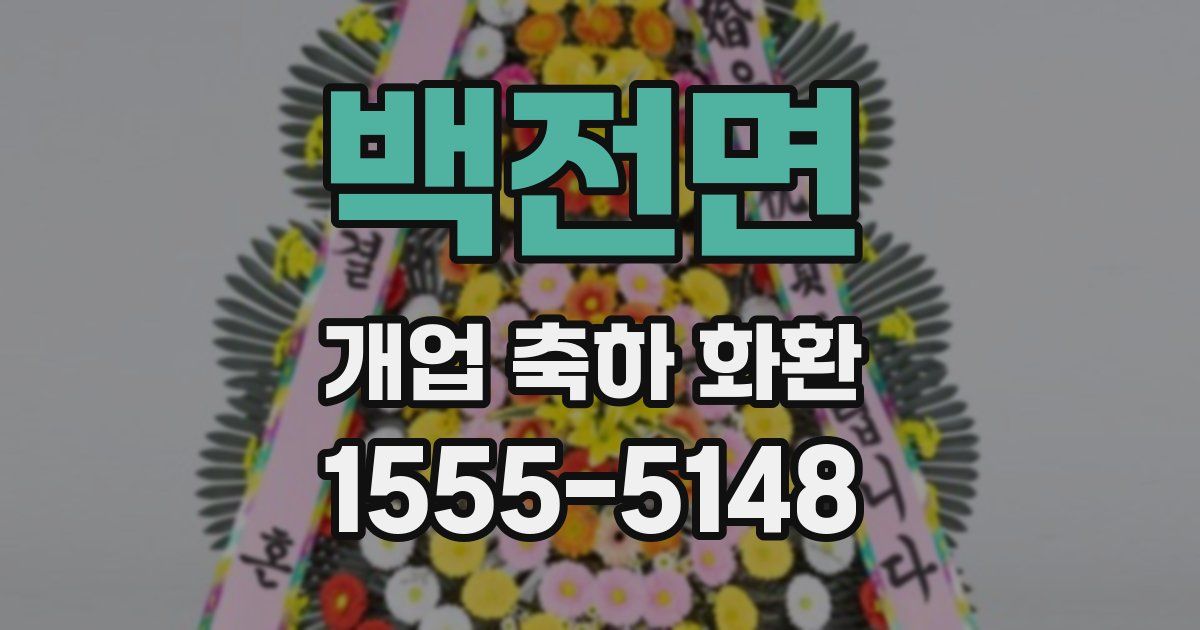 백전면 개업 축하 화환