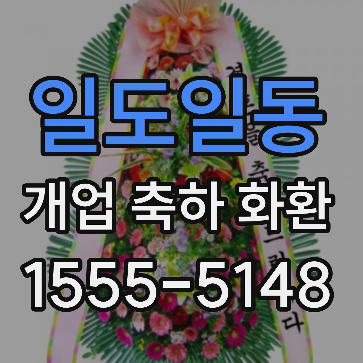 일도일동 개업 축하 화환