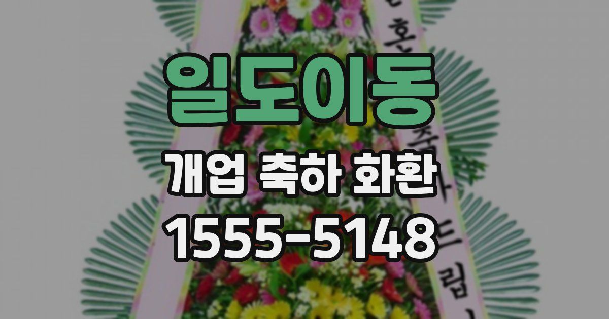 일도이동 개업 축하 화환